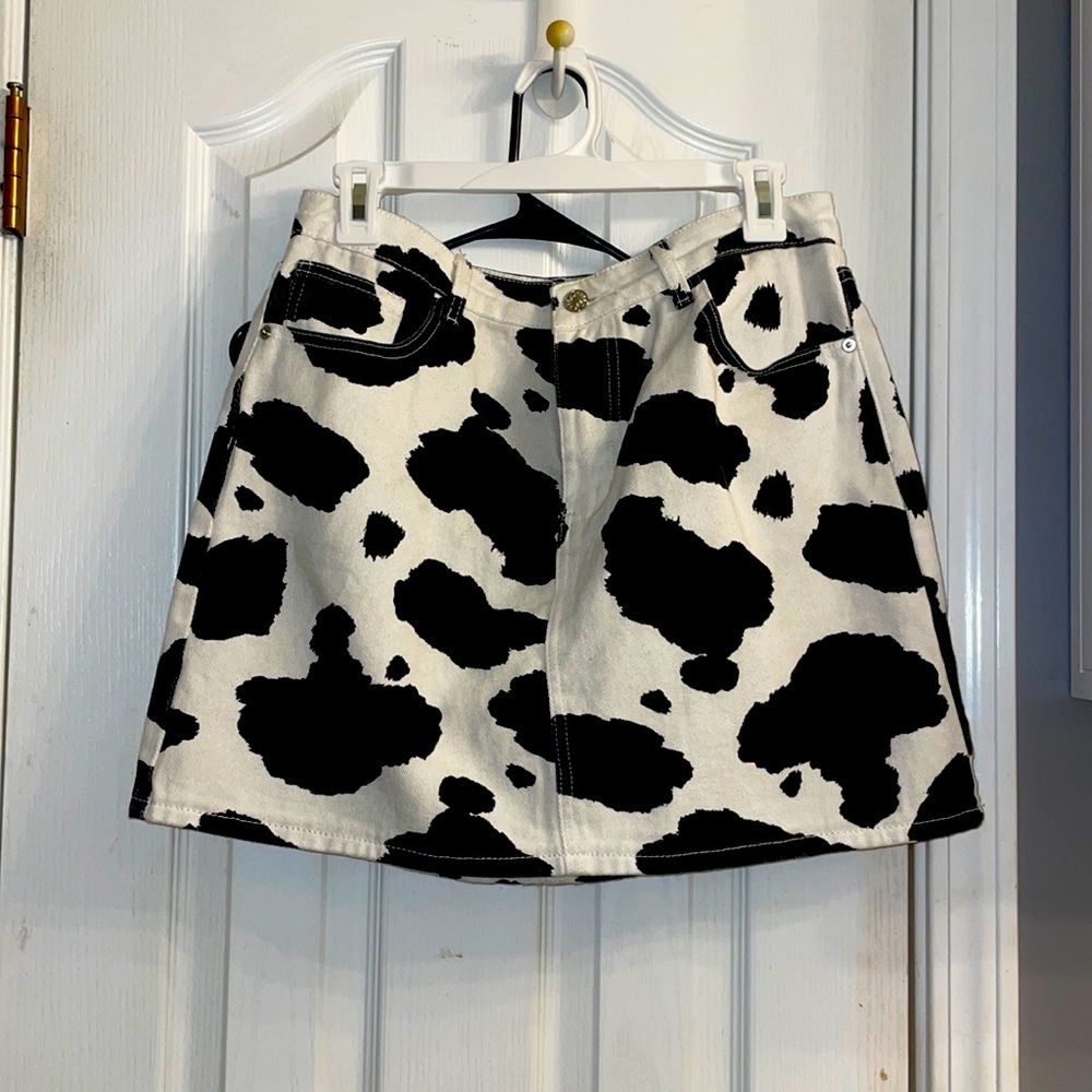 cow print skirt